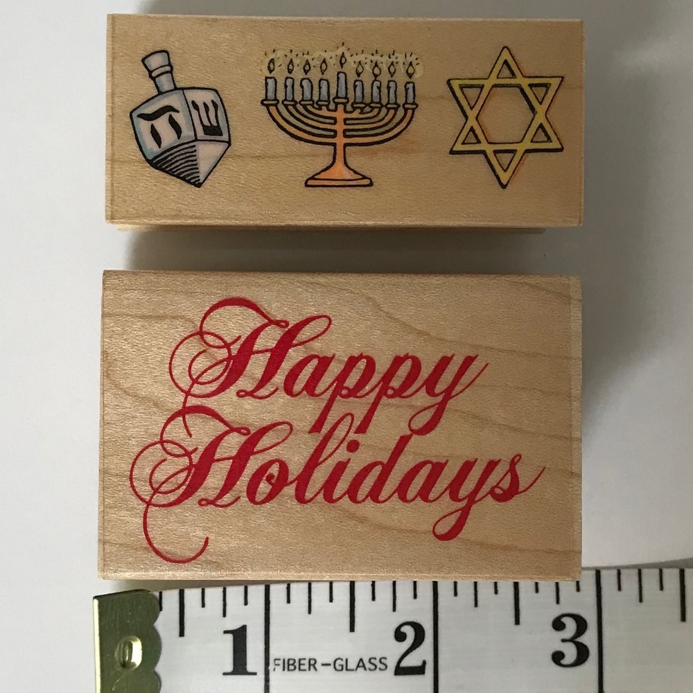 VTG Retired All Night Media Holiday Rubber Stamps